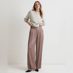 SOLD madewell harlow wide leg pant in satin